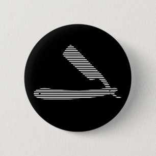 scheerstrepen ronde button 5,7 cm