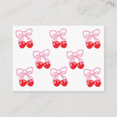 Scheert de kers op de top baby shower Book Request Informatiekaartje (Achterkant)