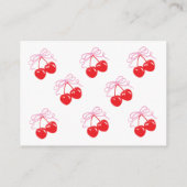 Scheert de kers op de top baby shower Luier Raffle Informatiekaartje (Achterkant)