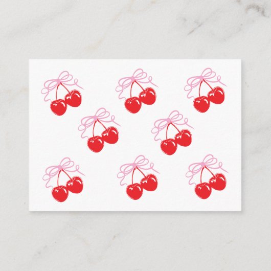 Scheert de kers op de top baby shower Luier Raffle Informatiekaartje (Achterkant)