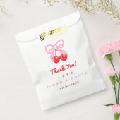 Scheert de kers op het bovenste baby shower bedankzakje (Gezegeld)
