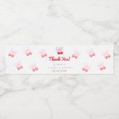 Scheert de kers op het bovenste baby shower waterfles etiket (Enkel label)