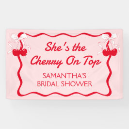 Scheert de kers op het bovenste vrijgezellenfeest spandoek