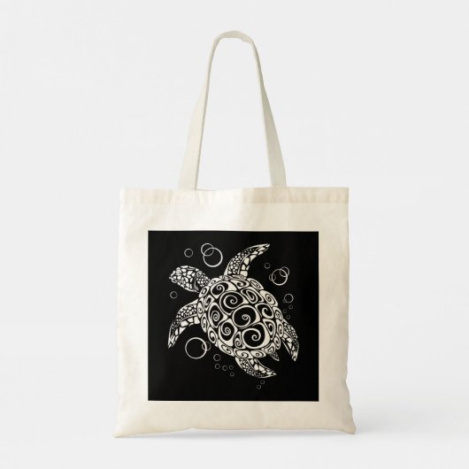 Scheertassen, Surfer Life, Beach Lover, Turtle Tote Bag (Achterkant)