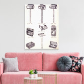 Scheeruitrusting van mannen, uit een handelscatalo canvas afdruk (Insitu (Woonkamer))