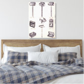 Scheeruitrusting van mannen, uit een handelscatalo canvas afdruk (Insitu (Slaapkamer))