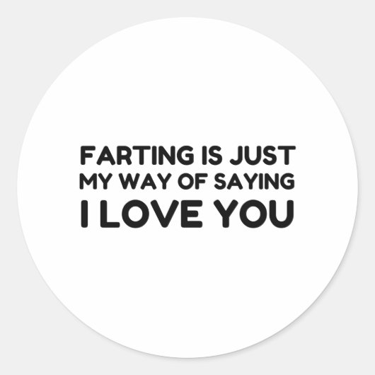 SCHEET GEZEGDE IK HOU VAN JE RONDE STICKER (Voorkant)