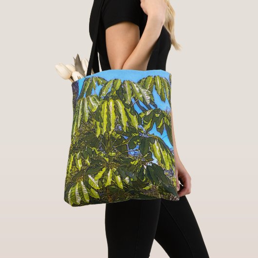 Schefflera Paraplu's Boodschaptas Tote Bag (Dichtbij)