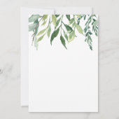 Schefstal van het leven van Elegant Greenery Kaart (Achterkant)