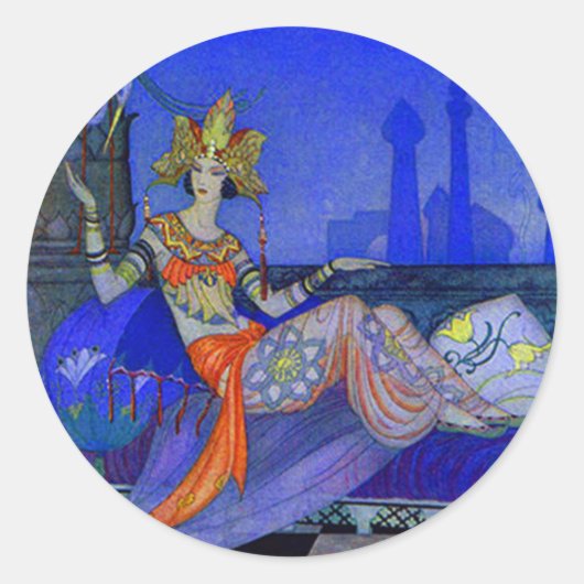 Scheherazade Ronde Sticker (Voorkant)