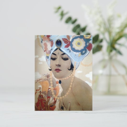 Scheherazade van Alberto Vargas (1921) Briefkaart (Staand voorkant)