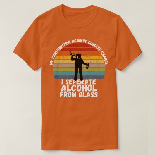 Scheid alcohol van glas t-shirt (Design voorkant)