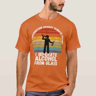 Scheid alcohol van glas t-shirt