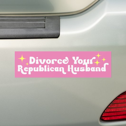 Scheid van je Republikeinse man Bumpersticker (Op auto)