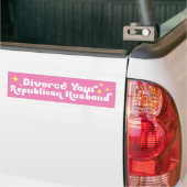 Scheid van je Republikeinse man Bumpersticker (Op Truck)