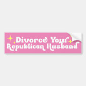 Scheid van je Republikeinse man Bumpersticker (Voorkant)