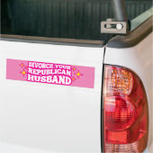 Scheid van je Republikeinse man Bumpersticker (Op Truck)