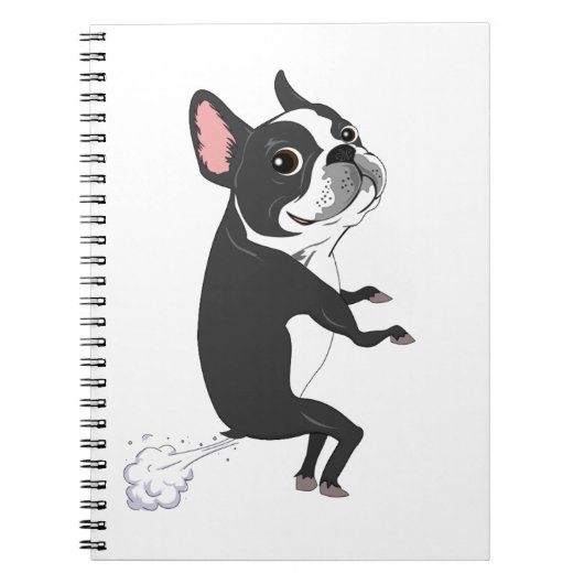 Scheidende Boston Terrier - Stil maar Dodelijk Notitieboek (Voorkant)