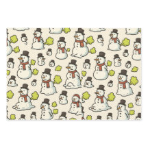 Scheidende Kerstmannen Sneeuwmannen Patroon