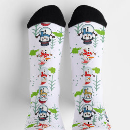 Scheidende Sneeuwmannen Grappige Kerst Sokken