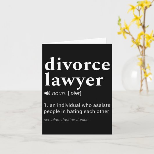 Scheiding Advocaat' Gag Woordenboek Definitie Ontw Kaart (Gele Bloem)