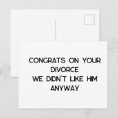 Scheiding Felicitaties Briefkaart (Voorkant / Achterkant)