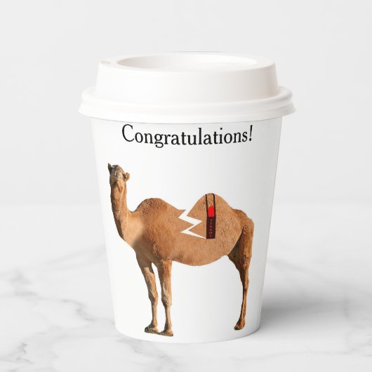 Scheiding Party papieren bekers met deksels (Achterkant)