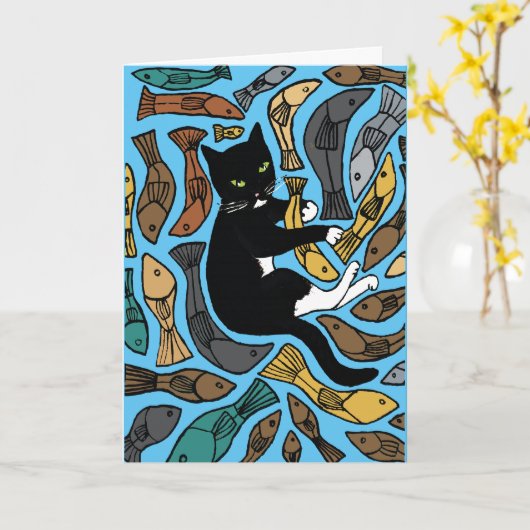 Scheiding scheiding condoleances Kat en Vis Kaart (Gele Bloem)