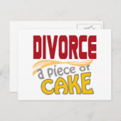 Scheiding - Stuk van Cake Briefkaart (Voorkant / Achterkant)