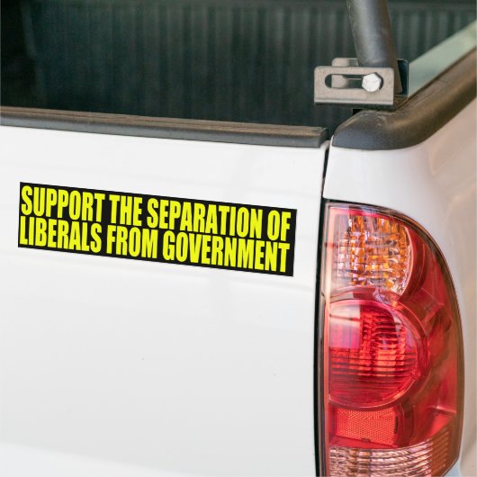 Scheiding van de liberalen van de regeringskiezer bumpersticker (Op Truck)