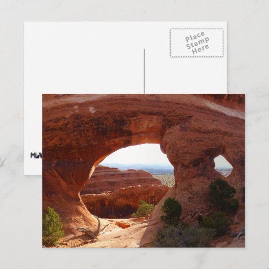 Scheiding van de partitie in het nationaal park Ar Briefkaart (Voorkant / Achterkant)