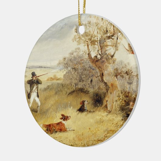 Scheiding van fazanten (olie op doek) 2 keramisch ornament (Links)