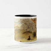 Scheiding van fazanten (olie op doek) 2 tweekleurige koffiemok (Center)