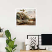 Scheiding van fazanten (olie op doek) poster (Thuiskantoor)