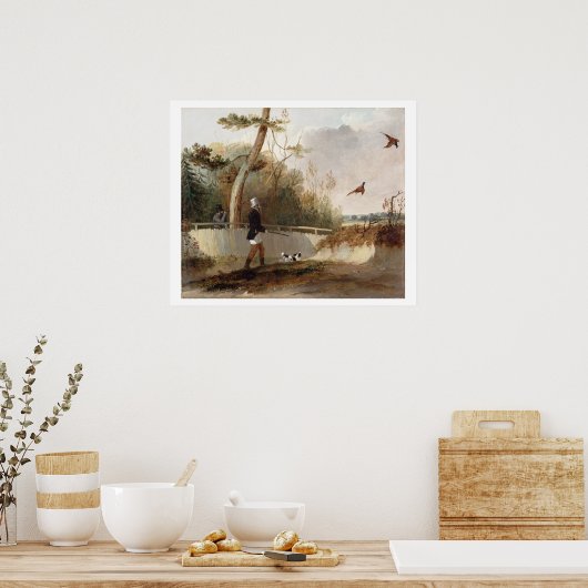 Scheiding van fazanten (olie op doek) poster (Keuken)