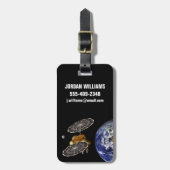 Scheiding van het instapvoertuig op een Mars-missi Bagagelabel (Voorkant verticaal)