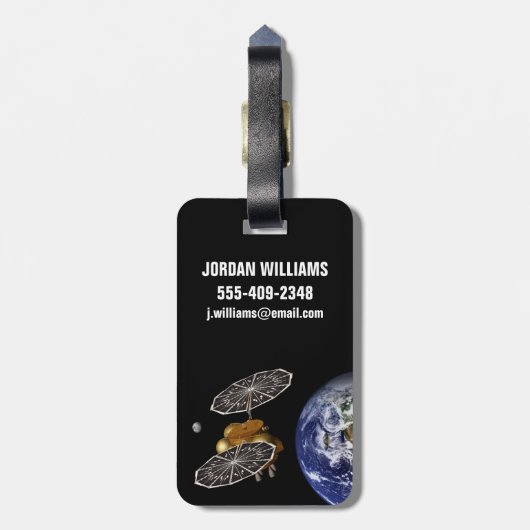 Scheiding van het instapvoertuig op een Mars-missi Bagagelabel (Achterkant verticaal)