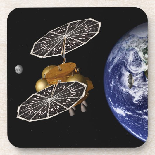 Scheiding van het instapvoertuig op een Mars-missi Bier Onderzetter (Voorkant)