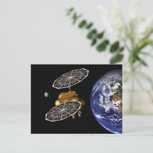 Scheiding van het instapvoertuig op een Mars-missi Briefkaart (Staand voorkant)