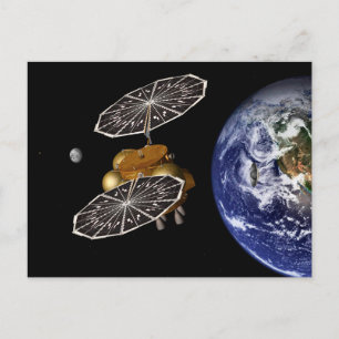 Scheiding van het instapvoertuig op een Mars-missi Briefkaart