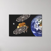 Scheiding van het instapvoertuig op een Mars-missi Canvas Afdruk (Voorkant)