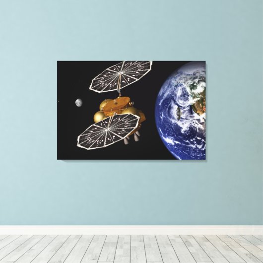 Scheiding van het instapvoertuig op een Mars-missi Canvas Afdruk (Insitu (Houten vloer))