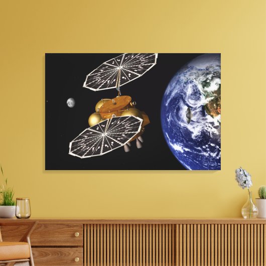 Scheiding van het instapvoertuig op een Mars-missi Canvas Afdruk (Insitu (Woonkamer))