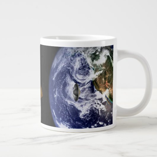 Scheiding van het instapvoertuig op een Mars-missi Grote Koffiekop (Rechts)