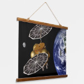 Scheiding van het instapvoertuig op een Mars-missi Hangend Wandkleed (Gebogen)