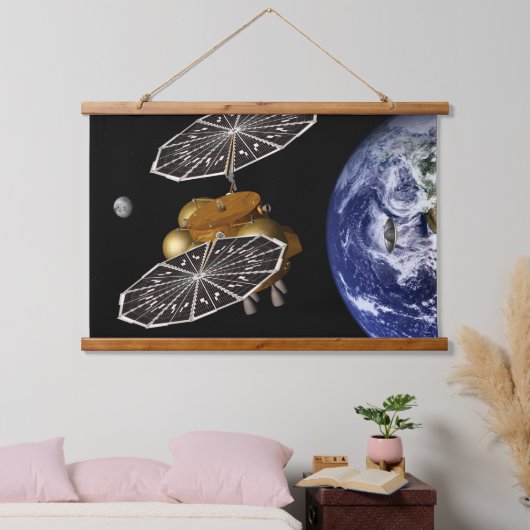 Scheiding van het instapvoertuig op een Mars-missi Hangend Wandkleed (Slaapkamer)