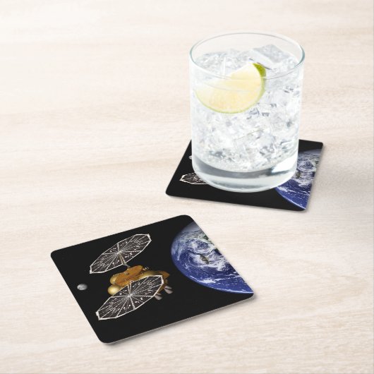 Scheiding van het instapvoertuig op een Mars-missi Kartonnen Onderzetters (Insitu)