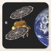 Scheiding van het instapvoertuig op een Mars-missi Kartonnen Onderzetters (Voorkant)