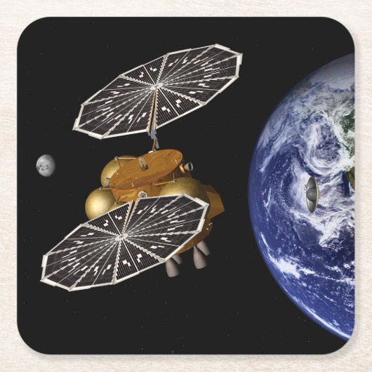 Scheiding van het instapvoertuig op een Mars-missi Kartonnen Onderzetters (Voorkant)