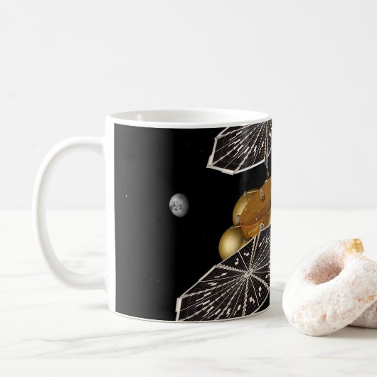 Scheiding van het instapvoertuig op een Mars-missi Koffiemok (Met donut)